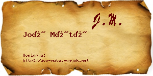 Joó Máté névjegykártya